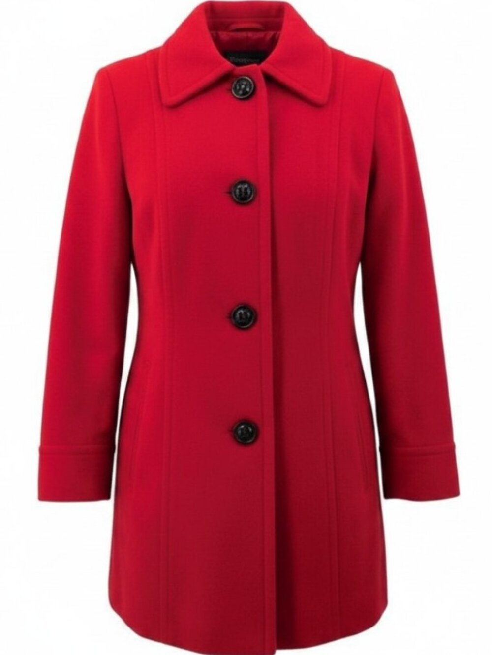 NWOT Liz Claiborne Red Single Breast Coat - Picture 2 of 16